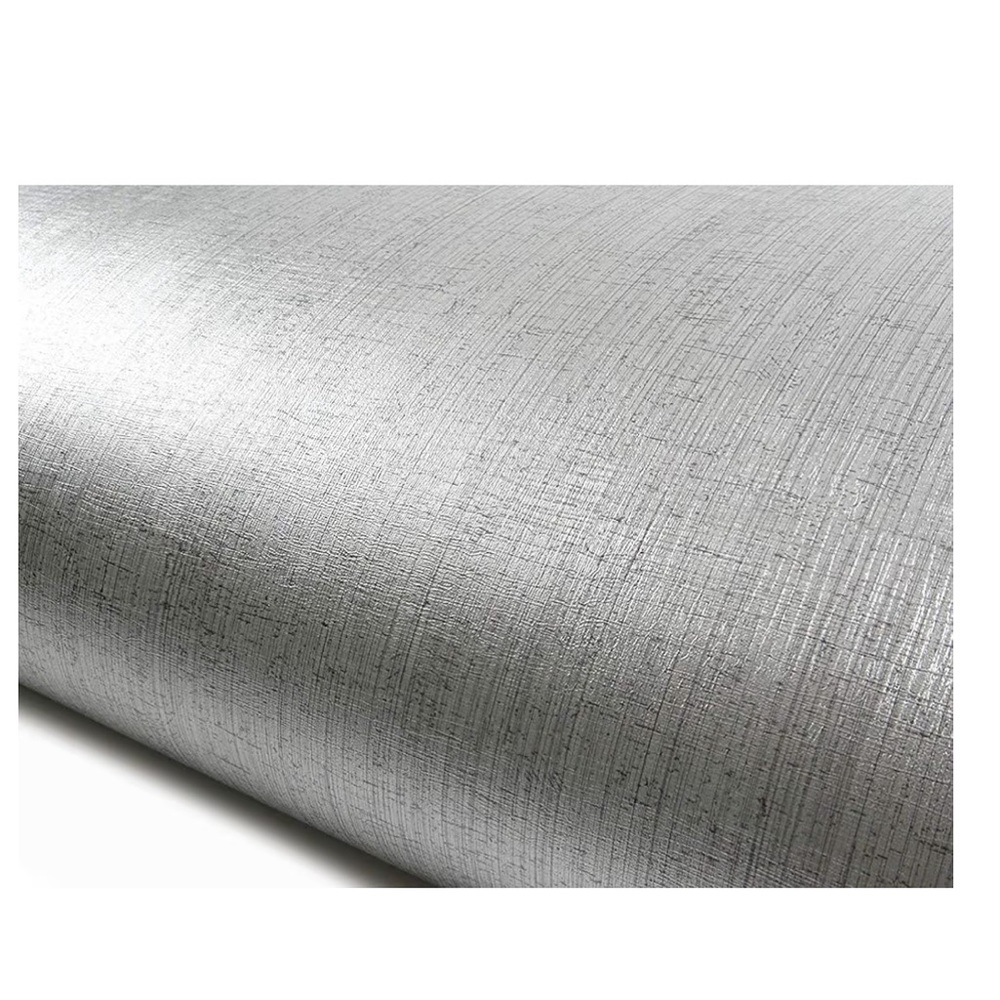 New. Silver Textured Peel and Stick Wallpaper Roll